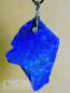 Preview: Lapislazuli Schmuckanhänger - roh belassen, mit Silber-Clip, Einzelstück