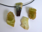 Preview: Prehnit Schmuckanhänger,  4 Stück