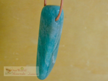 Preview: Amazonit Schmuckanhänger gebohrt