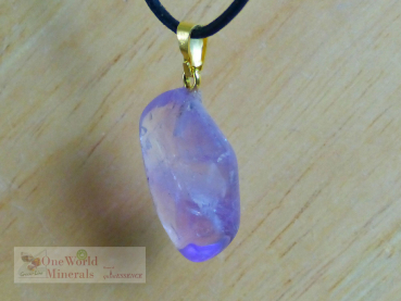Preview: Amethyst, Schmuckanhänger mit Goldöse, Einzelstück