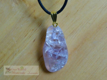Amethyst, Schmuckanhänger mit Goldöse, Einzelstück