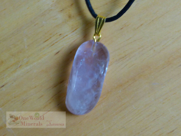 Amethyst, Schmuckanhänger mit Goldöse, Einzelstück