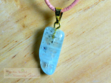 Preview: Aquamarin, Schmuckanhänger mit Goldöse, Einzelstück