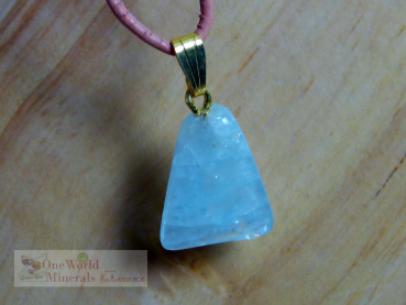 Aquamarin, Schmuckanhänger mit Goldöse, Einzelstück