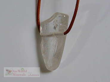 Preview: Flacher Himalaya Bergkristall Anhänger, gebohrt , Einzelstück