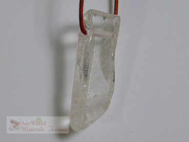 Preview: Flacher Himalaya Bergkristall Anhänger, gebohrt , Einzelstück