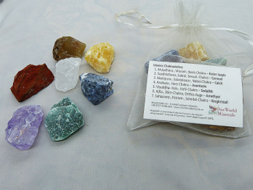 Set mit 7 Chakra-Steinen, im 3er Pack