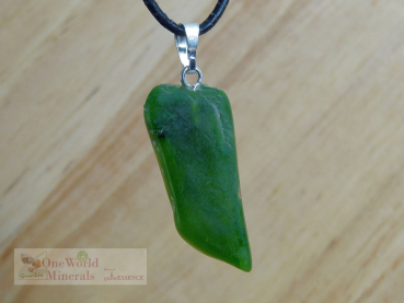 Preview: Chrysopras Schmuckanhänger mit Silberöse, Einzelstück