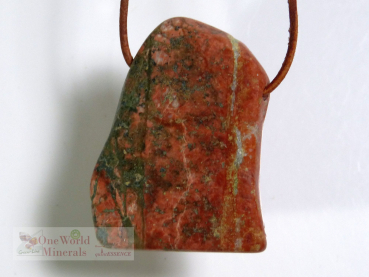 Preview: Epidot-Unakit Schmuckanhänger - gebohrt, Einzelstück