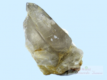 Bergkristallstufe, Zwillingskristall, leicht rauchig,Skardu, Pakistan/Himalaya