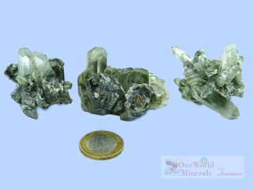 3 kleine Bergkristallstufen, Skardu, Pakistan/Himalaya