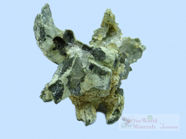 Preview: 3 kleine Bergkristallstufen mit Chlorid, Skardu, Pakistan/Himalaya