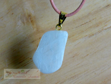 Preview: Mondstein, Schmuckanhänger mit Goldöse, Einzelstück