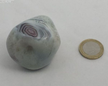Großer Achat grau gebändert, "Plum", Botswana
