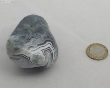 Großer Achat grau gebändert, "Plum", Botswana
