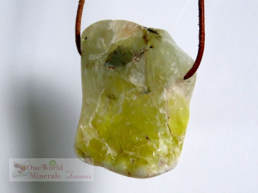 Preview: Prehnit, Australien, gebohrt, Schmuckanhänger -  Unikat