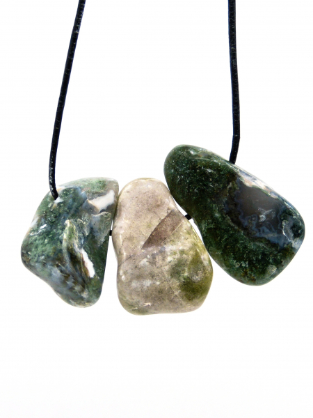 Moosachat gebohrt, 3 Stück *