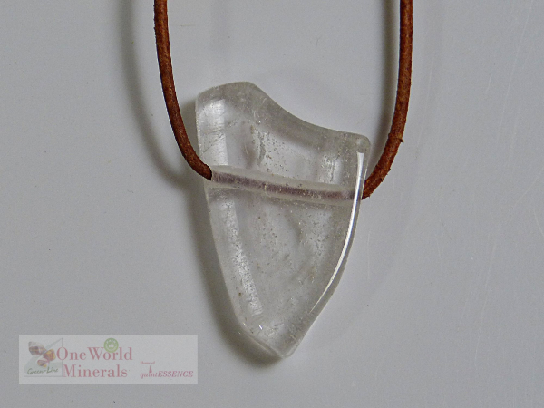 Flacher Himalaya Bergkristall Anhänger, gebohrt , Einzelstück