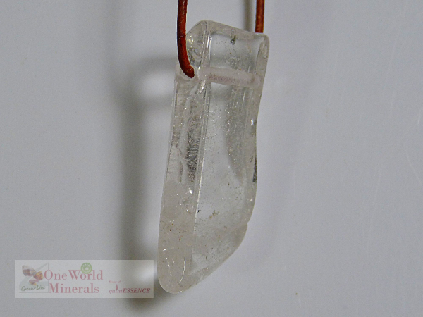 Flacher Himalaya Bergkristall Anhänger, gebohrt , Einzelstück