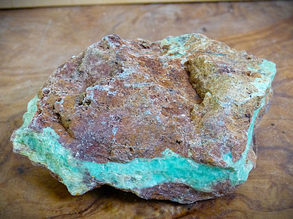 Chrysopras Rohstein aus Tansania