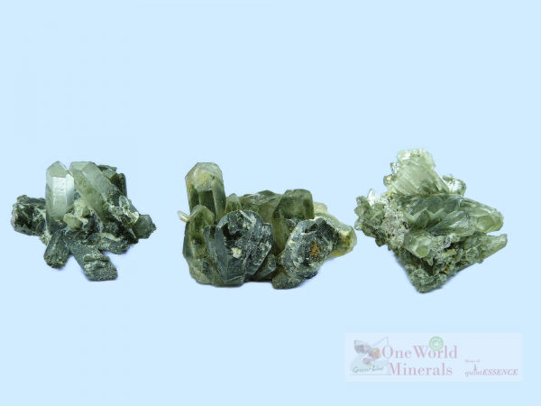 3 kleine Bergkristallstufen, Skardu, Pakistan/Himalaya