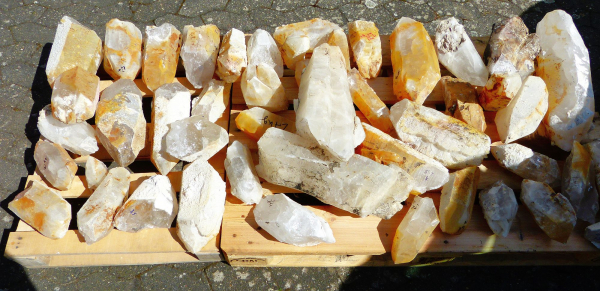 Bergkristallspitzen, ideal zum Weiterverarbeiten, Skardu, Pakistan/Himalaya