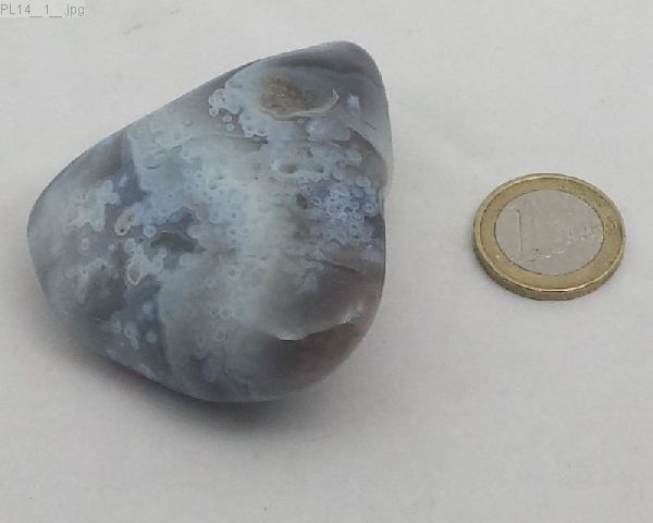 Großer Achat grau gebändert, "Plum", Botswana
