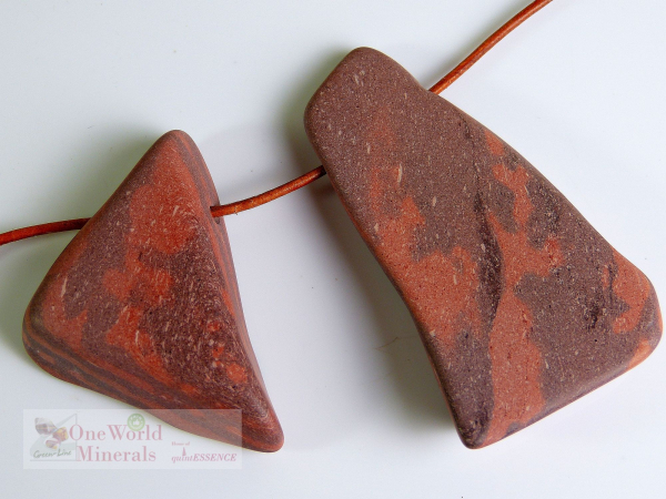 2  Printstone Anhänger , Australien - Einzelstücke