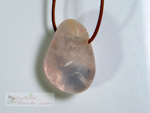 Rosenquarz Schmuckanhänger transparent , Einzelstück