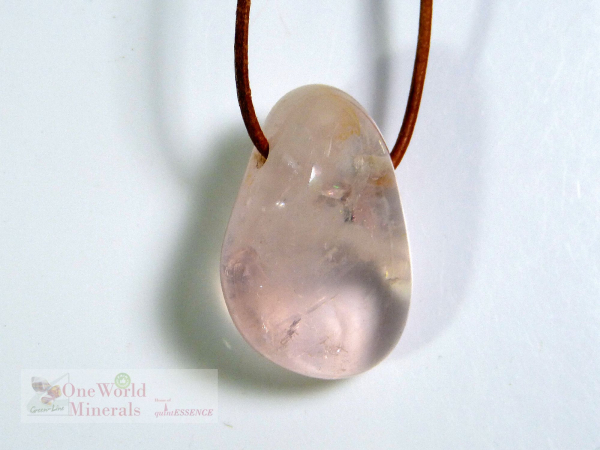 Rosenquarz Schmuckanhänger transparent , Einzelstück