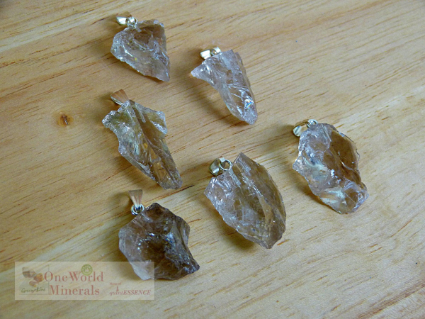 Rauchquarz Schmuckanhänger, 6 Stück - Unikate