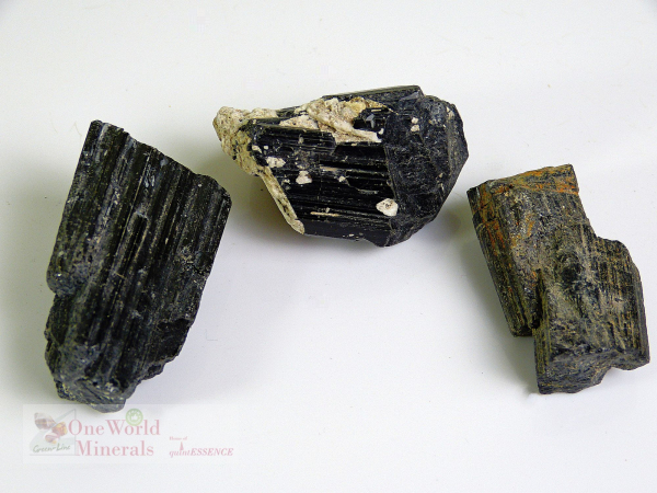3 Turmaline, schwarz , Himalaya - Unikate