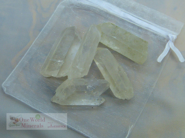 Bergkristallspitzen Wassersteine im Organzabeutel  - quintESSENCE Wassersteine