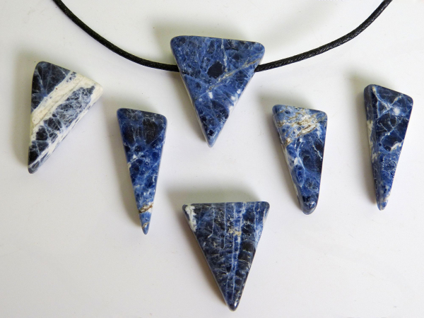 Sodalith Schmuckanhänger,  6 Stück